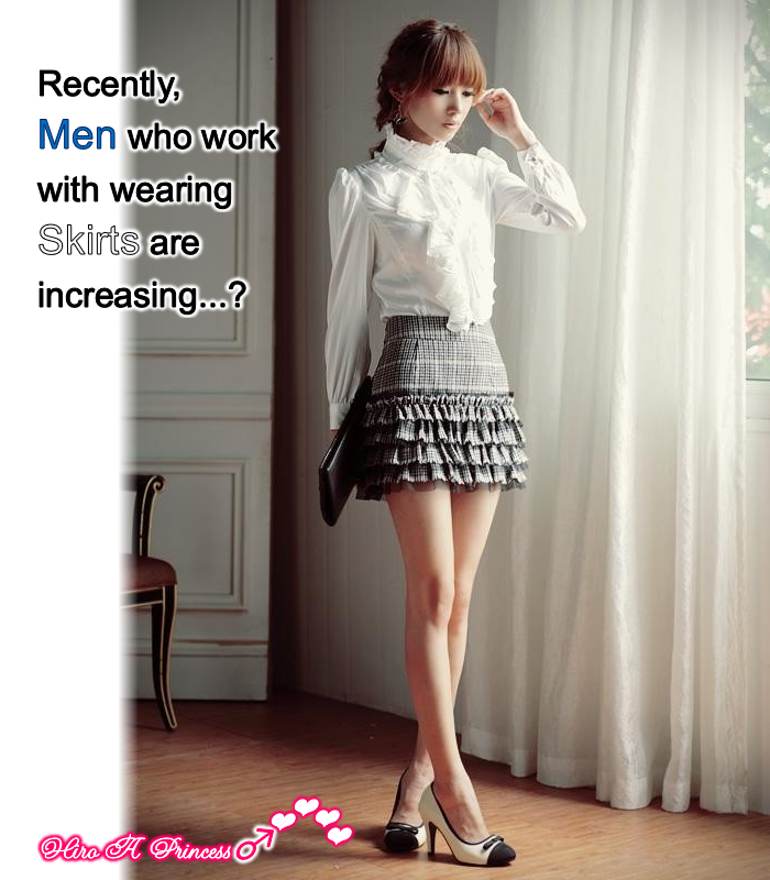 Recently, Men who work with wearing Skirts are increasing E