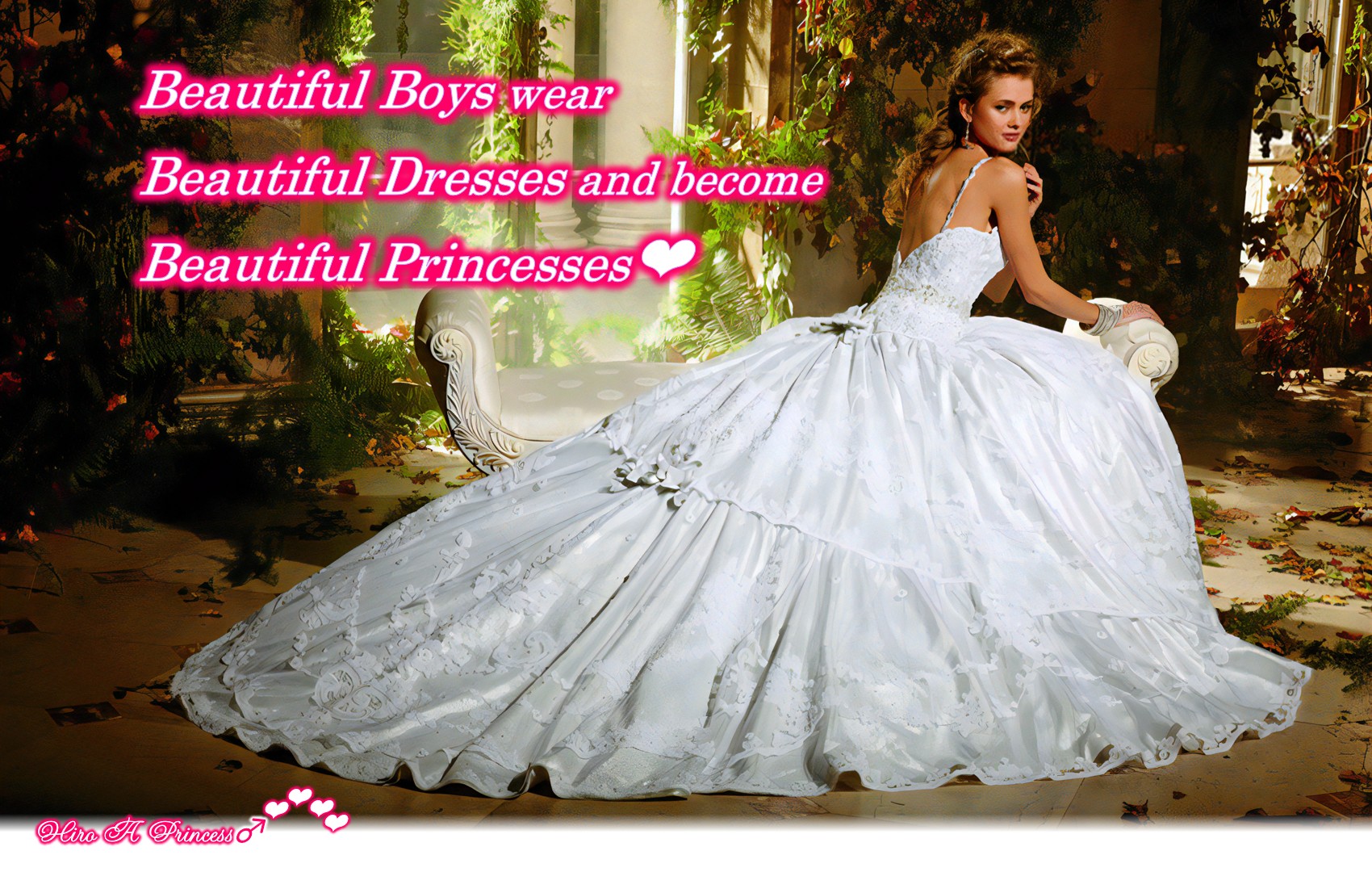 Beautiful Boys wear Beautiful Dresses and become Beautiful Princesses JE